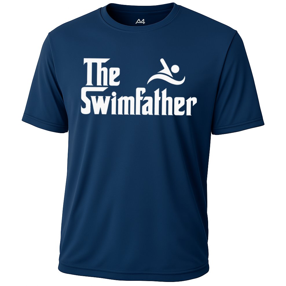 The Swim Father Funny Swimming Swimmer Gift Cooling Performance Crew T-Shirt