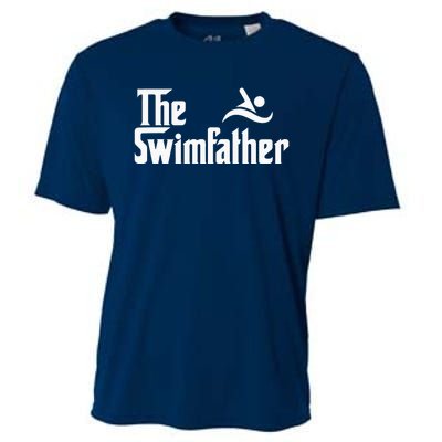 The Swim Father Funny Swimming Swimmer Gift Cooling Performance Crew T-Shirt