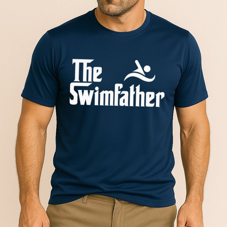 The Swim Father Funny Swimming Swimmer Gift Cooling Performance Crew T-Shirt