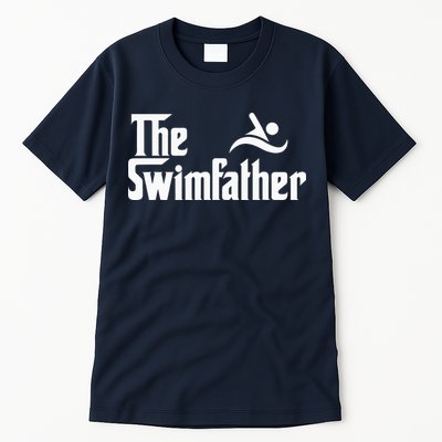 The Swim Father Funny Swimming Swimmer Gift Tall T-Shirt