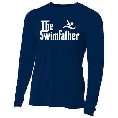 The Swim Father Funny Swimming Swimmer Gift Cooling Performance Long Sleeve Crew