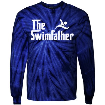 The Swim Father Funny Swimming Swimmer Gift Tie-Dye Long Sleeve Shirt