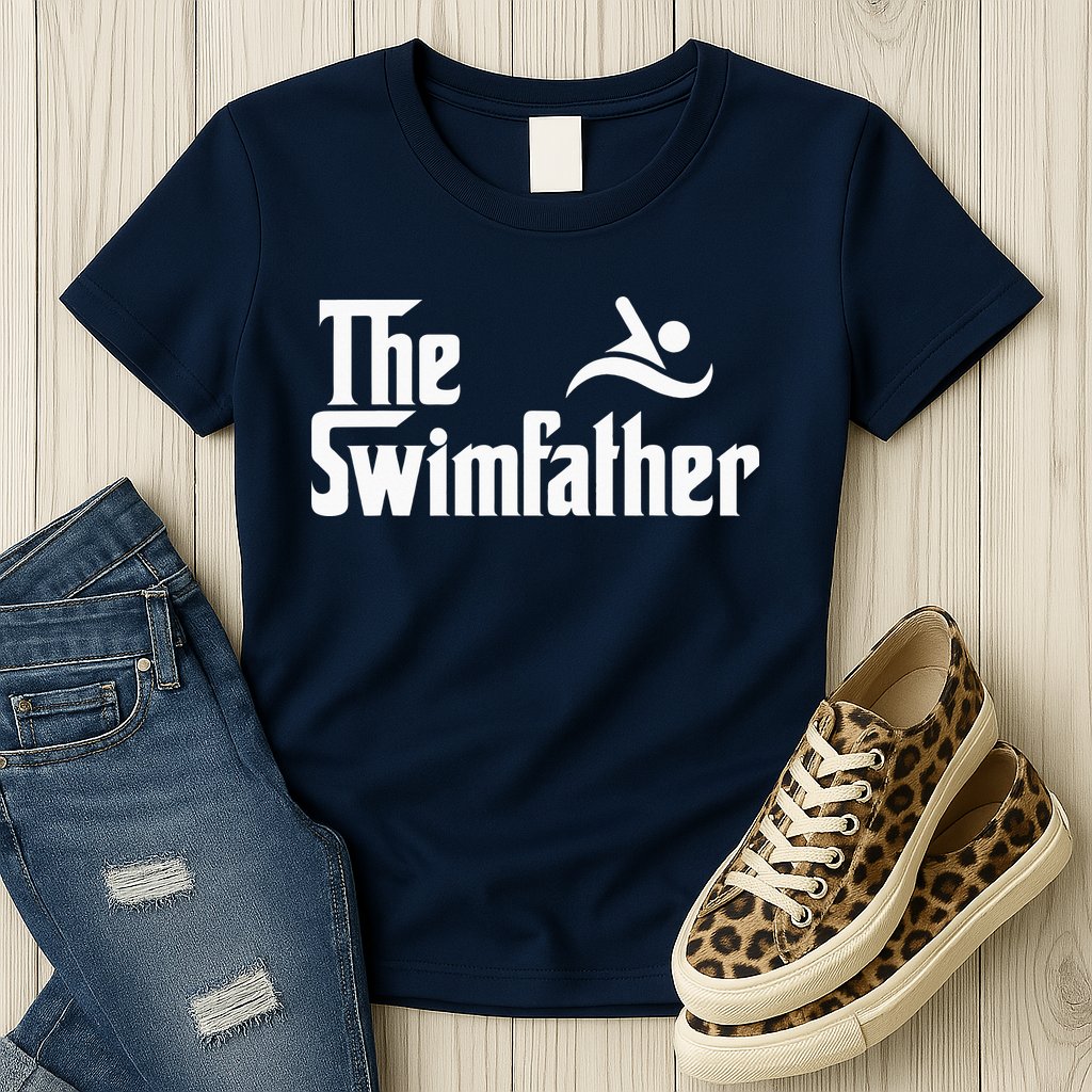 The Swim Father Funny Swimming Swimmer Gift Womens T-Shirt
