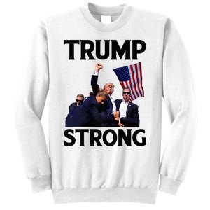 Trump Strong Fist Hand Us Vote Trump 2024 Survives Rally Sweatshirt