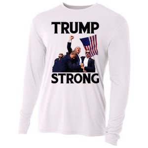 Trump Strong Fist Hand Us Vote Trump 2024 Survives Rally Cooling Performance Long Sleeve Crew