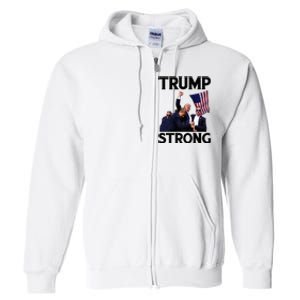 Trump Strong Fist Hand Us Vote Trump 2024 Survives Rally Full Zip Hoodie