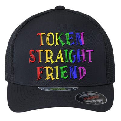 Token Straight Friend - Rainbow Colors Flexfit Unipanel Trucker Cap