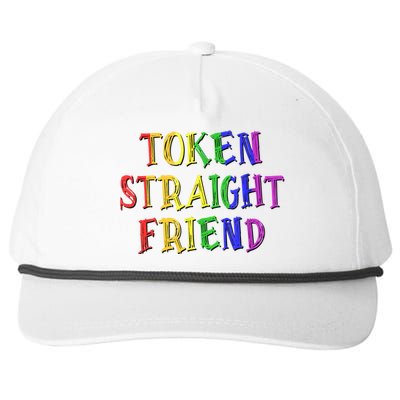 Token Straight Friend - Rainbow Colors Snapback Five-Panel Rope Hat