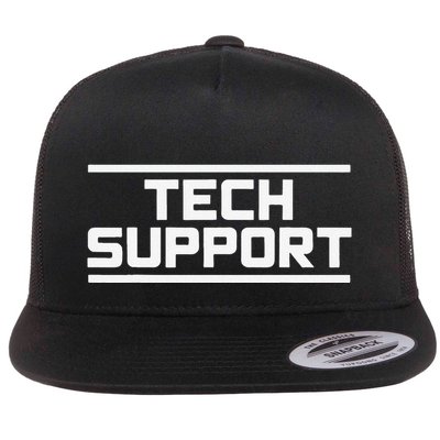 Tech Support For It Professionals Casual Wear Flat Bill Trucker Hat