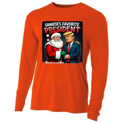 Trump SantaS Favorite President Cooling Performance Long Sleeve Crew