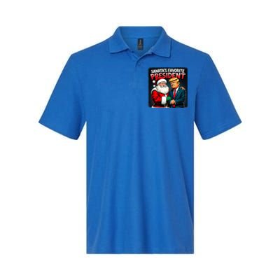 Trump SantaS Favorite President Softstyle Adult Sport Polo