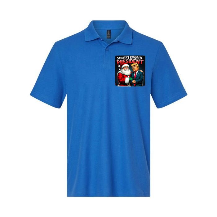 Trump SantaS Favorite President Softstyle Adult Sport Polo