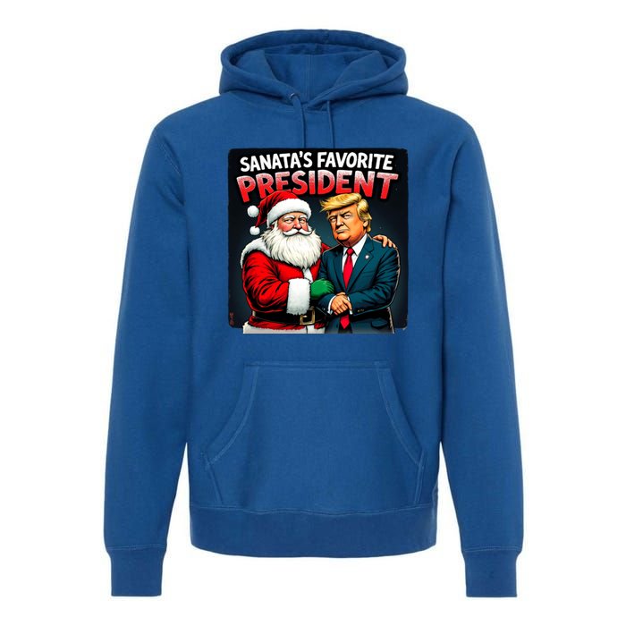 Trump SantaS Favorite President Premium Hoodie