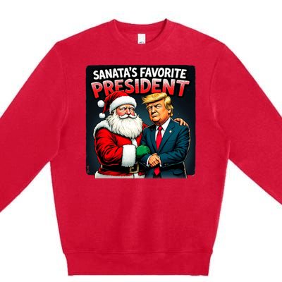 Trump SantaS Favorite President Premium Crewneck Sweatshirt