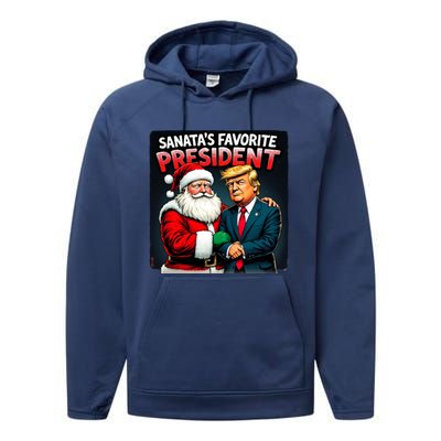 Trump SantaS Favorite President Performance Fleece Hoodie