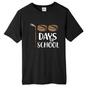 Teachers Students Funny 100th Day Of School Hockey Gift Tall Fusion ChromaSoft Performance T-Shirt