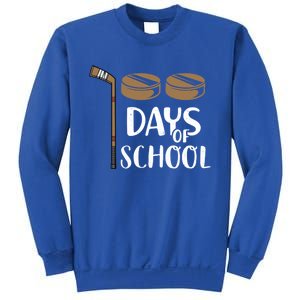 Teachers Students Funny 100th Day Of School Hockey Gift Sweatshirt