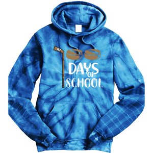 Teachers Students Funny 100th Day Of School Hockey Gift Tie Dye Hoodie