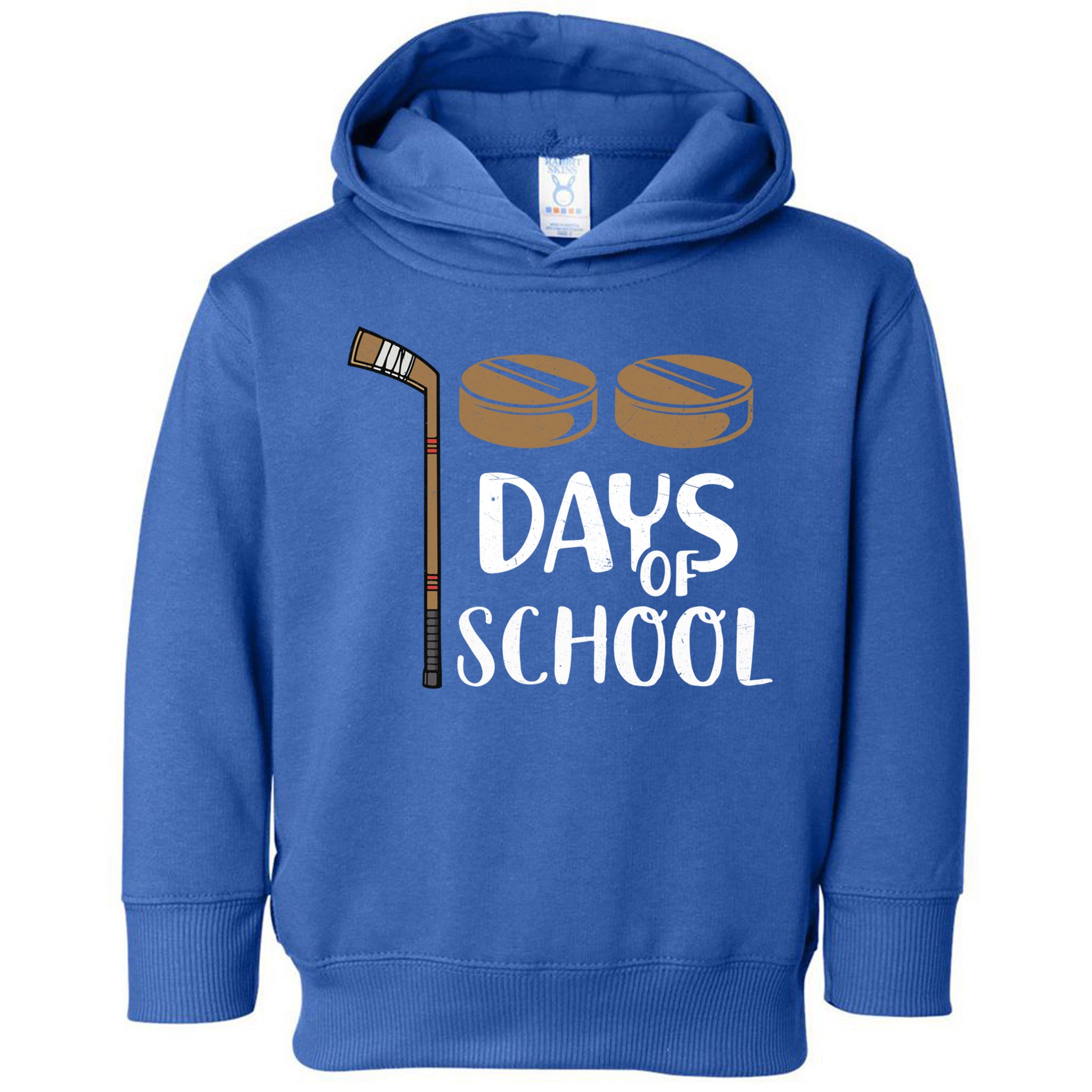 Teachers Students Funny 100th Day Of School Hockey Gift Toddler Hoodie