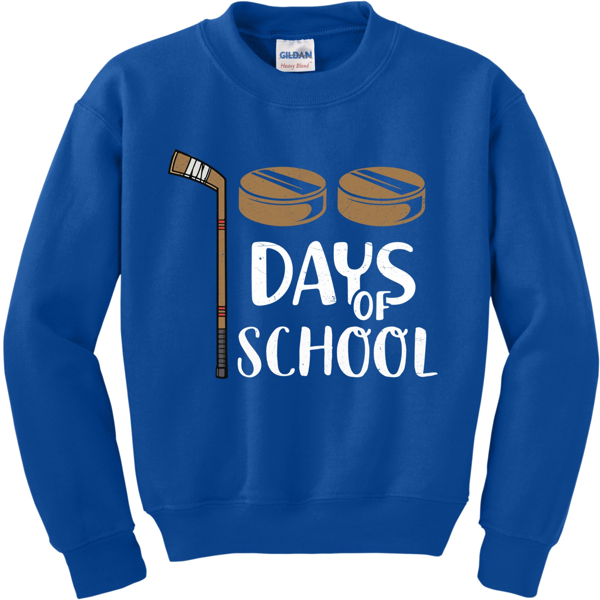 Teachers Students Funny 100th Day Of School Hockey Gift Kids Sweatshirt