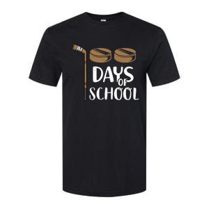 Teachers Students Funny 100th Day Of School Hockey Gift Softstyle CVC T-Shirt