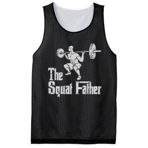 The Squat Father Funny Dad Workout Weights Gym Fathers Day Mesh Reversible Basketball Jersey Tank