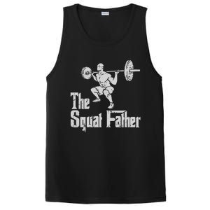 The Squat Father Funny Dad Workout Weights Gym Fathers Day PosiCharge Competitor Tank