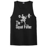 The Squat Father Funny Dad Workout Weights Gym Fathers Day PosiCharge Competitor Tank