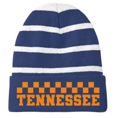 Tennessee Sports Fan Striped Beanie with Solid Band