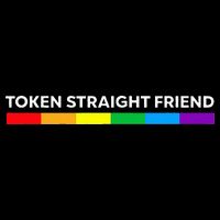 Token Straight Friend Rainbow Colors LGBT Apron