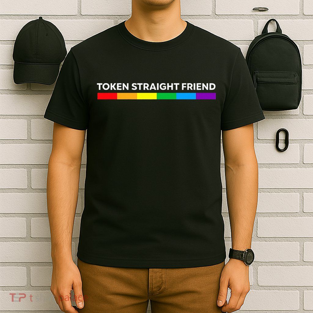 Token Straight Friend Rainbow Colors LGBT T-Shirt