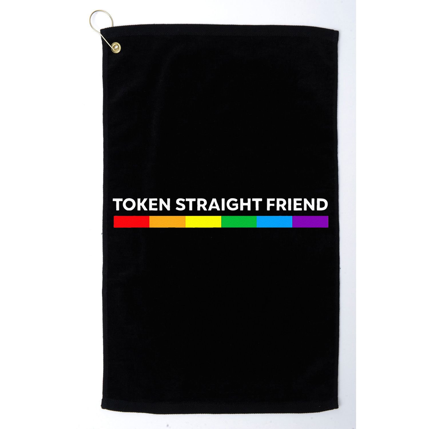 Token Straight Friend Rainbow Colors LGBT Golf Towel