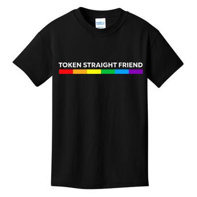 Token Straight Friend Rainbow Colors LGBT Kids T-Shirt