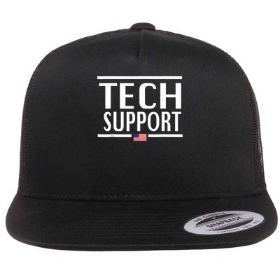  TECH SUPPORT for Women American Flag Flat Bill Trucker Hat