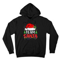 Team Santa Funny Christmas Lights Family Pajamas Matching Hoodie