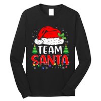 Team Santa Funny Christmas Lights Family Pajamas Matching Long Sleeve Shirt