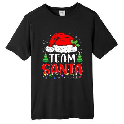 Team Santa Funny Christmas Lights Family Pajamas Matching Tall Fusion ChromaSoft Performance T-Shirt