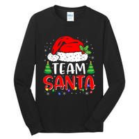 Team Santa Funny Christmas Lights Family Pajamas Matching Tall Long Sleeve T-Shirt