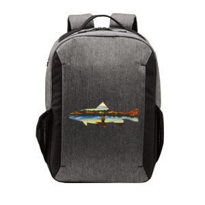 Trout Silhouette Fly Fishing Sunset Lake Vector Backpack