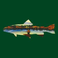 Trout Silhouette Fly Fishing Sunset Lake Cooling Performance Crew T-Shirt