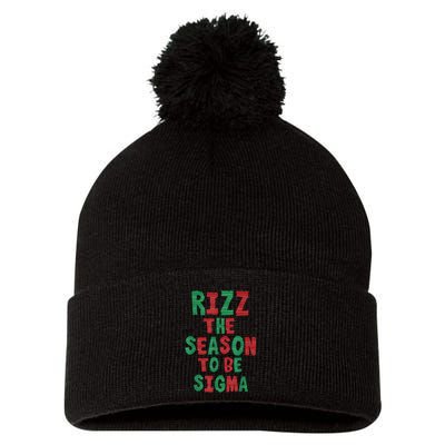 The Season Funny Gen Alpha Slang Christmas Teacher Pom Pom 12in Knit Beanie