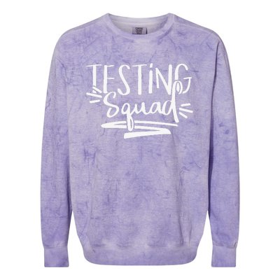 Testing Squad Funny Final Exam Boost Confident Student Colorblast Crewneck Sweatshirt