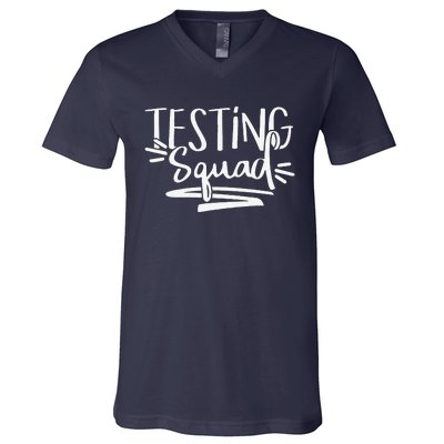 Testing Squad Funny Final Exam Boost Confident Student V-Neck T-Shirt