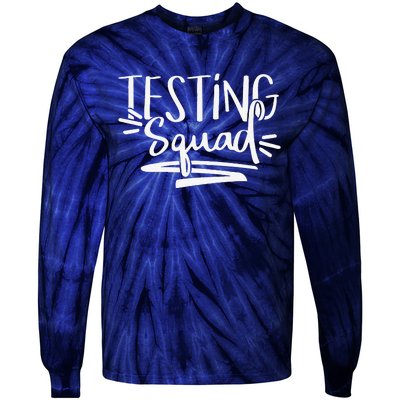 Testing Squad Funny Final Exam Boost Confident Student Tie-Dye Long Sleeve Shirt