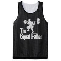 The Squat Father Funny Dad Workout Weights Gym Fathers Day Mesh Reversible Basketball Jersey Tank