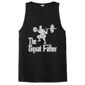 The Squat Father Funny Dad Workout Weights Gym Fathers Day PosiCharge Competitor Tank