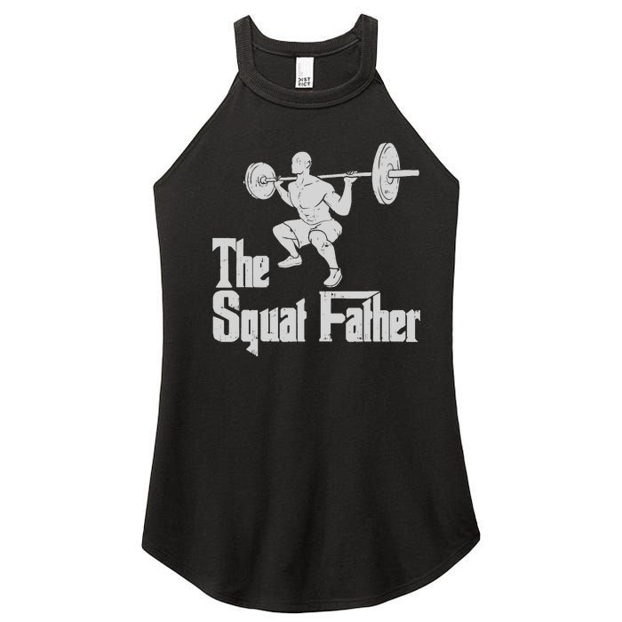 The Squat Father Funny Dad Workout Weights Gym Fathers Day Women's Perfect Tri Rocker Tank