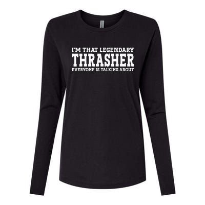 T.H.R.A.S.H.E.R Surname Funny Team Family Last Name T.H.R.A.S.H.E.R Womens Cotton Relaxed Long Sleeve T-Shirt