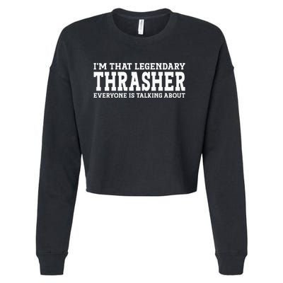 T.H.R.A.S.H.E.R Surname Funny Team Family Last Name T.H.R.A.S.H.E.R Cropped Pullover Crew