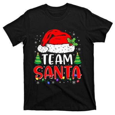 Team Santa Funny Christmas Lights Family Pajamas Matching T-Shirt